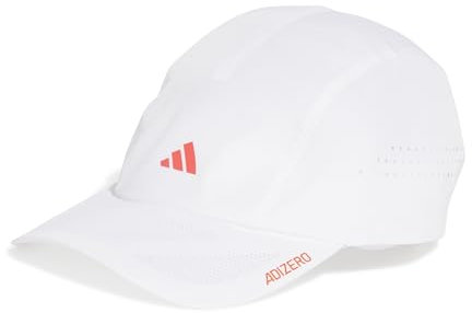adidas Unisex RUNNINGxADIZERO Lightweight Cap Climacool, White/Lucid Red, L