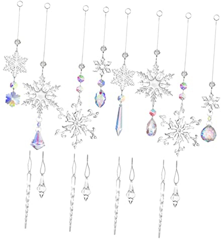 Toddmomy 10 Stück Kristall Sonnenfänger Mondkristall Sonnenfänger Fensterbehang Weihnachtsbaum Anhänger Kristall Hängeornament Garten Sonnenfänger Kristallverzierung Garten Hänge