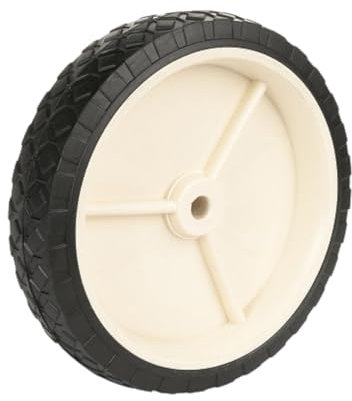 DOMINO Ruota per tosaerba, 150 mm, 50 kg, universale, per tosaerba a mano, ruota in plastica con pneumatici in gomma, colore crema