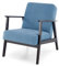 KRESTON Sessel ASENTO, Retro Cocktailsessel aus Massivholz für Wohnzimmer, TV Sessel