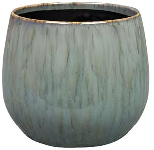 Indoor-Helden Keramik Blumentopf 15,5 cm Blau Pflanzentopf für Innen, Moderner Übertopf, Blumen Übertopf, Pflanzkübel, Keramik Pflanzgefäß