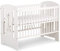 Sleepy Shop 24 Kinderbett - Babybett mit höhenverstellbar, Beistellbett Komplette, DREI Matratzenebenen | Holz 60x120 cot Bet | mit Matratze, Weiss ohne Schublade