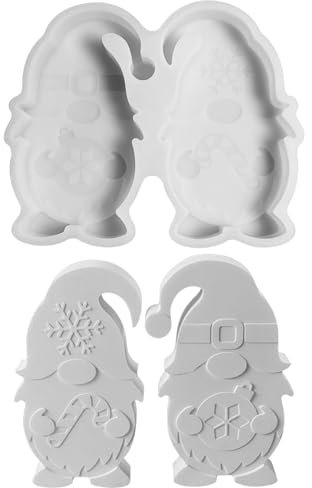 Silikonform Weihnachten Wichtel, Silikonformen Gießformen Weihnachten, Gießformen Silikon Weihnachten, Silikon Gießform Weihnachtswichtel, Giessformen Gipsformen für DIY Weihnachten Handwerk (12)