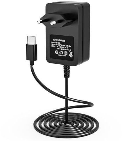 Jippofu Raspberry Pi 5 Netzteil 27W USB C Power Supply für Raspberry Pi 5 4GB/8GB 5,1V 5A PD Adapter Typ C Ladekabel Netzkabel Ladegerät Universal Charger Kabel 1.5m Schwarz