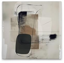 A.S. Création Leinwandbild Abstrakte Kunst Modern - Wandbild in Beige, Grau - 50 x 50 cm - DD133241