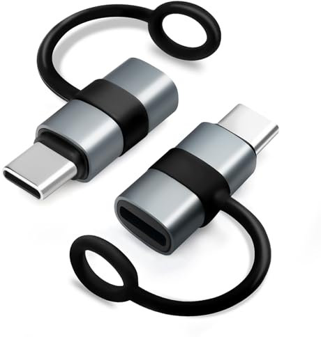 Adattatore da Lightning Femmina a USB-C Maschio 30W (2 Pack), Adattatore da Lightning a USB C, Adattatore di Trasferimento dati per iPhone serie 16 e 15, Smartphone, Computer, non per l'audio