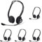 Logitech 960 Kopfhörer, Stereo-Headset, Verstellbares Mikrofon mit Rauschunterdrückung, Integrierter Lautstärkeregler, Stummschaltung, USB-Anschluss, 2.4m Kabel, PC/Mac/Laptop - Schwarz