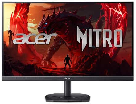acer Nitro - Monitor IPS para juegos Full HD 1920 x 1080 ZeroFrame de 27 pulgadas, AMD FreeSync Premium, actualización de 200 Hz, hasta 0,5 ms, 1 puerto de pantalla 1.2 y 2 puertos HDMI 2.0, KG271