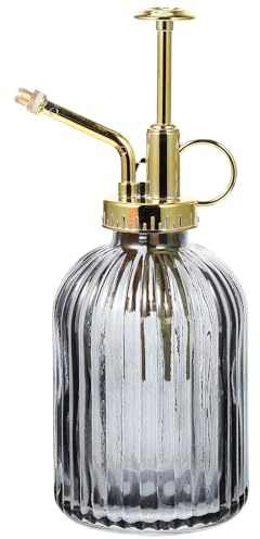 TOYANDONA Bouteille Pulvérisation Verre Vintage pour Arrosage Précis Plantes Intérieur et Jardin Décoratif Vaporisateur Élégant Gris et Or Outil Pratique pour Fleurs Succulentes et Bonsaïs