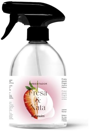 Ambientador de Fresa y Nata 500 ml – INSTAQUIM | Aroma de Fresa y Nata Intenso y Duradero para Hogar, Oficinas y Negocios | Neutralizador de Olores | Spray Quitaolor