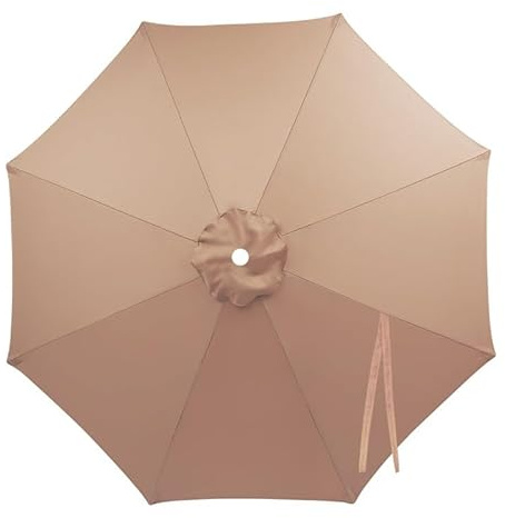 Toldo De Recambio De Sombrilla (200cm-400cm,6/8 Varillas) Cubierta De Sombrilla De Tela De Repuest para Piscina, Terrazas, Sombrilla En(Apricot,(8Rib) 400cm)