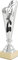Art-Trophies Kegel ABSTRAKT Silber 27 cm