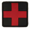 Copytec Sanitäter Patch Ersthelfer Arzt Airsoft Erstehilfe Emblem 3D PVC Kreuz Medic Sani Aufnäher 5x5cm #20303