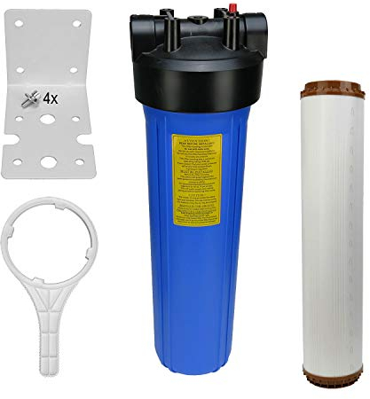 Hauswasserfilter Gehäuse 20 BigBlue mit Eisenfilter für Haus, Garten, Brunnen, Pool