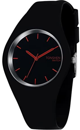 TONSHEN Damenuhr Fashion Analog Quarz Uhren Einfach Casual Kautschuk Armbanduhr für Damen Mädchen 12 Farbe