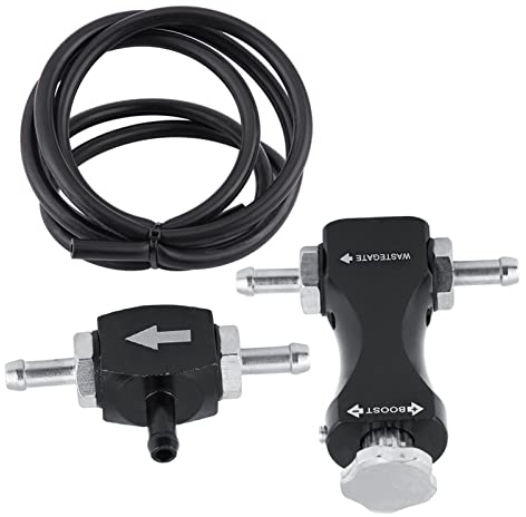 VOBOR Turbolader Zubehör,Manuelle Dampfrad Turbo,verstellbares Beidseitiges Turbo Tee-entlüftungsventil,Universal Dampfrad Boost Controller für Benzinmotoren mit Turbolader