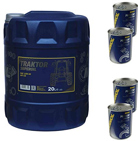 20L Motoröl MANNOL Traktor Superoil 15W-40 4xMotor Doctor