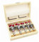 flintronic Punta per Legno Forstner 5 Pezzi, Apri Fori per La Lavorazione del Legno, Set di 5 punte per fresa in legno (Ø15 – 35 mm) con attacco di profondità (gamma di profondità 10 – 40 mm)