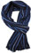 Rotfuchs Strickschal Herrenschal Damenschal Unisex reine Wolle gestreift feinstrick mit Fransen mehrfarbig (Blau 180 x 24 cm)