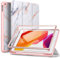 SURITCH iPad 9th/8th/7th Generation 10.2 Case, Built-in Screen Protector, Pencil Holder, Auto Sleep/Wake, Foldable Lightweight Full Protective Cover - Marble