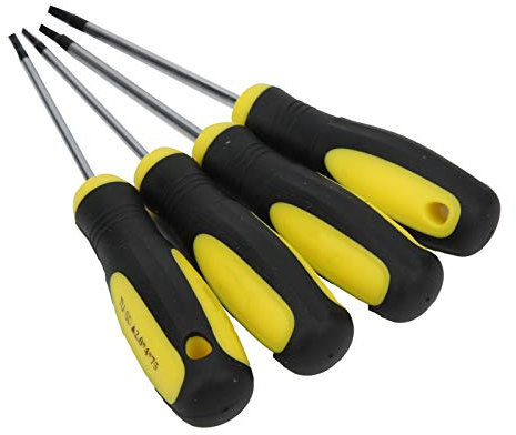 Juego de destornilladores triangulares Eujgoov de 4 piezas, TU-780E 1.8/2 / 2.3/2.6mm Juego de destornilladores triangulares magnéticos con mango de plástico antideslizante