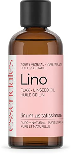Essenciales - Aceite Vegetal Lino BIO, 100% Puro, 100 ml | Aceite Vegetal Aceite de Linaza - Linum usitatissimum