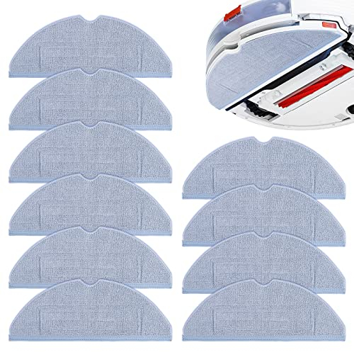 KEEPOW Wischtücher für Roborock S8/ S8+/ S8 Pro Ultra/ S7/ S7 Maxv Ultra/ S7 Pro Ultra/ S7 MaxV/ S7 MaxV Plus Roboter Staubsauger, Mikrofaser Wischtuch Ersatzteile（10 Stück）