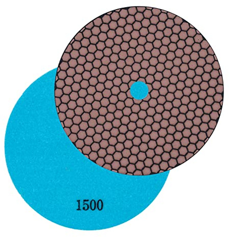 EDW Profi Diamant-Schleifpad für Trockenschliff, D = 230 mm, Körnung 1500, Klettaufnahme, für Naturstein, Kunststein, Granit, Marmor, Glas, Keramik oder Fliesen