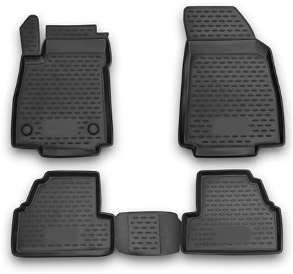 Fußmatten Gummimatten kompatibel mit Opel Mokka/Chevrolet Trax 2012-2023 OMAC Gummi Schwarz