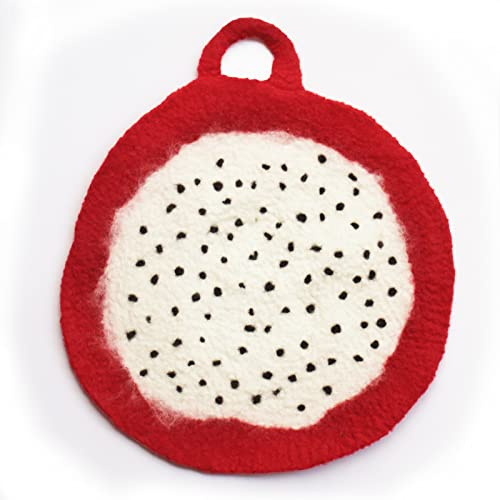 Topflappen aus Filz (Drachenfrucht)