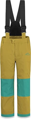 normani Kinder-Skihose mit abnehmbaren Hosenträgern Thermohose Winterhose Schneehose für Junge und Mädchen gefüttert - Wasserdicht: Wassersäule 11000 mm Winddicht Farbe Gelb Größe XXS/98-104