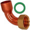 Löt Fitting Halbe Winkel Verschraubung | Innengewinde 1/2 3/4 1 Zoll | Kupferrohr außen Ø 12 15 18 22 28mm | i-IG 5359G Lötmuffe Hahnanschluss Überwurfmutter > 15mm x G 1/2 Zoll