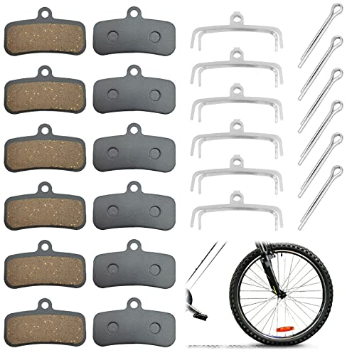 Acboor Bremsbeläge Fahrrad, 6 Paar Fahrrad Bremsbeläge für Shimano D03S D02S Saint BR-M810 BR-M820 Deore XT BR-M8020 BR-M8120 ZEE BR-M640 XTR BR-M9120 Tektro HD E725 M735 M745 M750 TRP SL