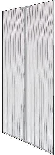 bricoleva.it Zanzariera Magnetica Regolabile per Finestre e Porte - Zanzariera Attacca & Stacca 140 x 250 cm - Altezza e Larghezza Regolabili - Lavabile e Facile da Installare (Grigia)
