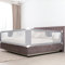 Cecaylie Bettgitter 200 x 80cm, Rausfallschutz Bett für Kinder, Bed Rail stabile Bauweise, Kinderbettgitter mit luftiges Netz, Babybettgitter für Kleinkinder, einfache Montage, Grau