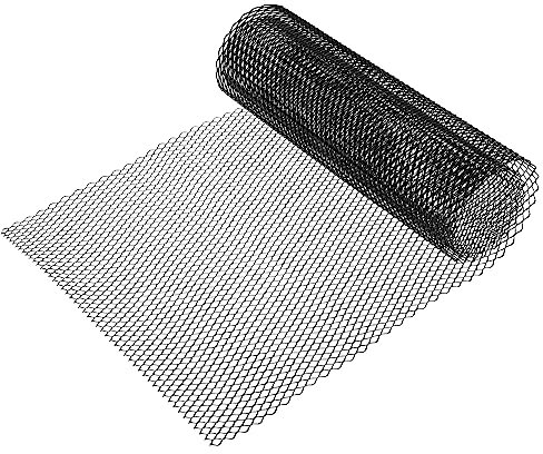 X AUTOHAUX Car Grill Mesh, 40x13 12x6mm Hexagon Hole Aluminum Alloy Black