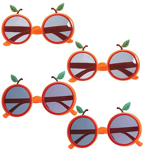 VALICLUD Partybrillen Set 4 Stück Orangenform Lustige Brille Für Erwachsene Kinder Tropische Hawaii Festival Dekoration Sommer Strand Accessoire