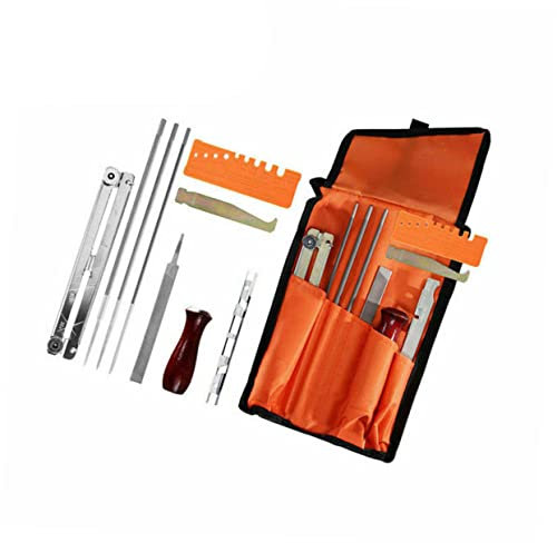 Kettensägen Schärfset 10 Stück aus Metall, Tragbar, Langlebig, Orange
