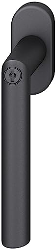 FSB 0 0810 schwarz matt Fenstergriff 34 1076 81415 abschließbar ovale Rosette,Aluminium