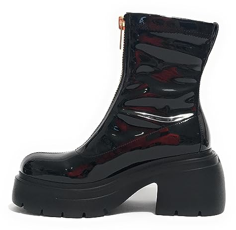 LIU JO Scarpe Donna Stivale Carrie 26 Ankle Boot Nero Vernice D24LJ08 SF3051 38