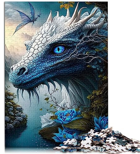Mandala Eisdrache Dschungel Puzzles Erwachsene, Papppuzzles, Puzzles Erwachsene, 1000, Erwachsene und Kinder ab 12 Jahren, Herausforderungsspielzeug, 26 x 38 cm.