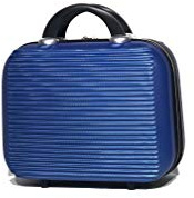 CELIMS Valise 35 cm Trousse de Toilette Femme Voyage | Trousse de Toilette Homme Voyage | Vanity Rigide Voyage Léger avec Organiseur Interne | Trousse de Maquillage | Bleu