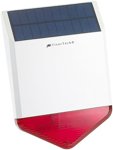 VisorTech Zubehör zu Alarmanlage mit SMS: Autarke Solar-Funk-Alarmalage, Sirene, Lichtsignal (Versandrückläufer) (Sirene Alarmanlage aussen, GSM-Funk-Alarmanlagen Komplett, Bewegungsmelder)