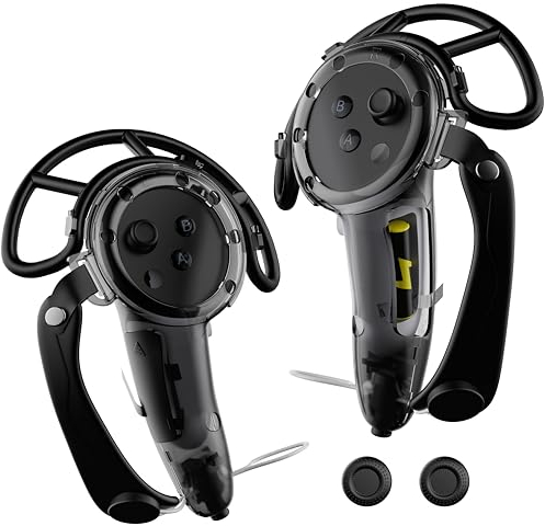 APEXINNO VR Controller-Griffeabdeckung für Quest 3S/Quest 3 Zubehör, PC-Controller-Schutz mit verstellbaren Riemen für Oculus Quest 3S/3 Controller, Anti-Kollisionsabdeckung zum Schutz der Controller