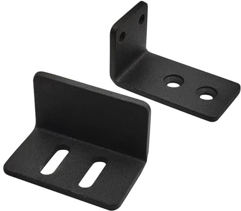 Aginkgo Rail de guidage de bas de porte coulissante en forme de U flexible et réglable Distance de montage encastrée Convient pour portes et armoires (Noir)