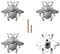 MOROBOR Bright Chrome Bee Drawer Knobs, 4PCS Metal Zinc Alloy Single Hole Knobs Decorative Bee Knobs Creative Furniture Handle with Screws for Cabinet Wardrobe Drawer Dresser