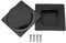Malimali Lot de 2 poignées de porte coulissante encastrées carrées de 70 mm en acier inoxydable pour porte de poche, placard, porte de placard de cuisine (noir mat)