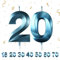Geburtstagskerzen Zahlen 20,3D Blau Geburtstagskerzen,Kerzen Geburtstag Zahl 20, Kuchen Topper Dekoration Kuchendeko Geburtstag, Geburtstagskerzen für Geburtstagsdeko