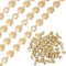 GORGECRAFT 5Pcs*1M Bandes de Punaises de Tapissier 10.5mm Tête Ronde en Fer Métallique Garnitures de Tête de Clou Décoratives Brillantes avec 90 Clous de Tapisserie D'Ameublement Punaises Doré