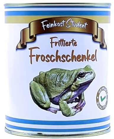 Frittierte Froschschenkel aus der Dose, Scherzarktikel, Lustige Geschenkidee, Party-Brüller, Spaßgeschenk, Nikolausgeschenk, Halloween, Geburtstagsgeschenk